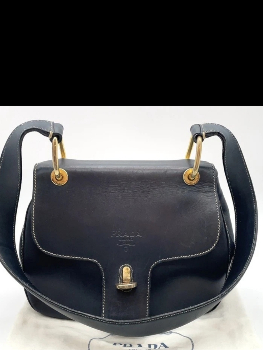 RARE Prada Leather Flap Bag!